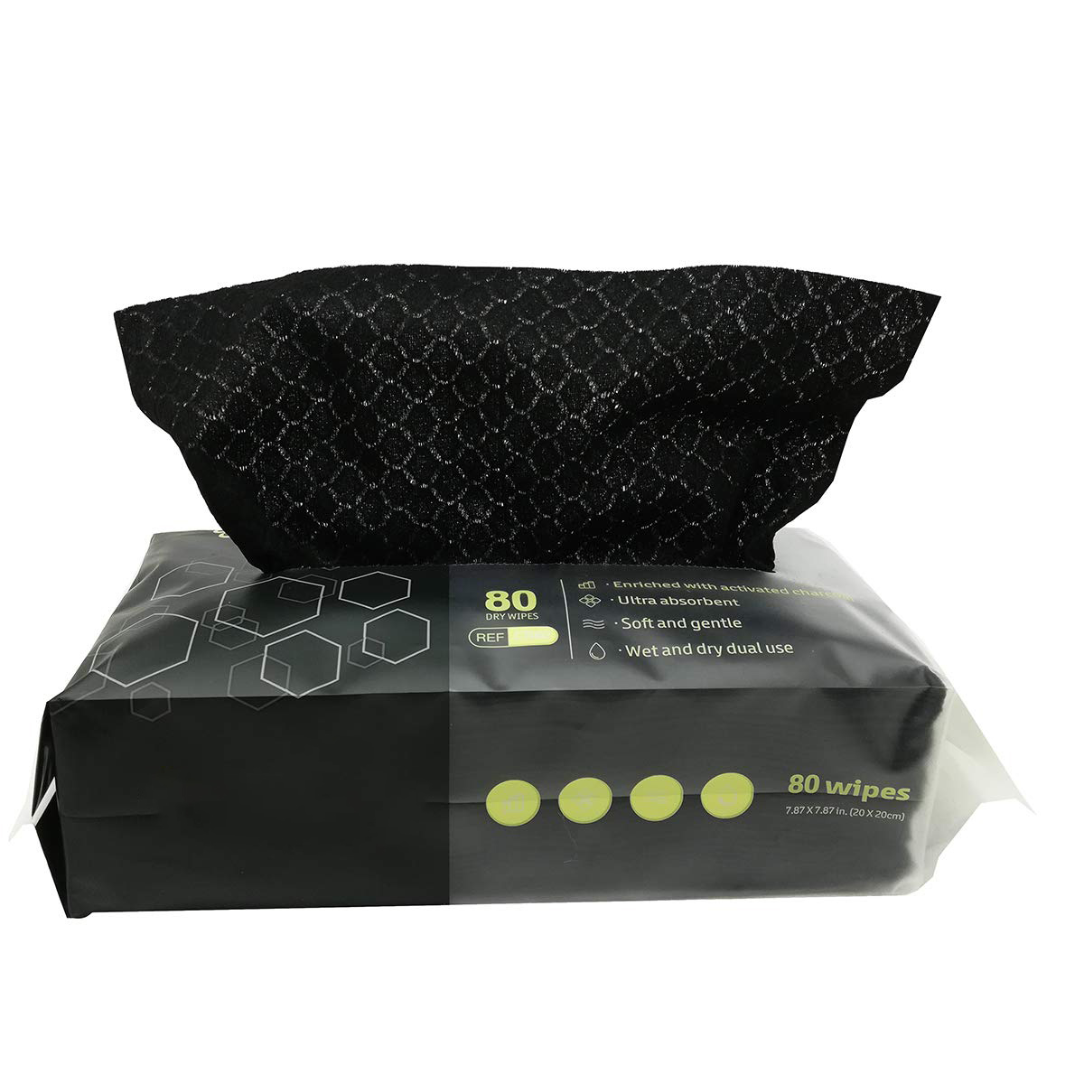 Bamboo Charcoal Facial Cotton Tissues Dry Facial Cleansing Disposable